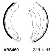 VBS460 MOTAQUIP Комплект тормозных колодок