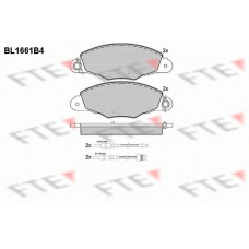 BL1661B4 FTE Комплект тормозных колодок, дисковый тормоз