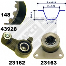 23928 MAPCO Комплект ремня ГРМ