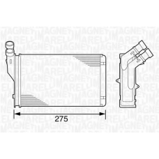 350218221000 MAGNETI MARELLI Теплообменник, отопление салона