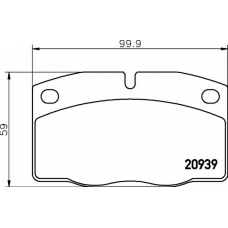 8DB 355 006-341 HELLA Комплект тормозных колодок, дисковый тормоз