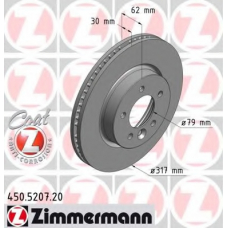 450.5207.20 ZIMMERMANN Тормозной диск