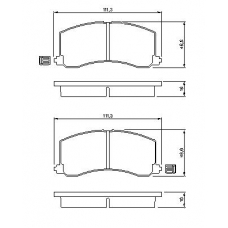 0 986 424 465 BOSCH Комплект тормозных колодок, дисковый тормоз