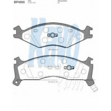 BP-4000 KAVO PARTS Комплект тормозных колодок, дисковый тормоз