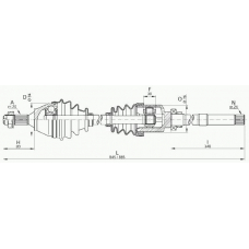 DRS6195.00 OPEN PARTS Приводной вал