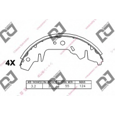 BS1135 DJ PARTS Комплект тормозных колодок