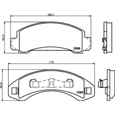 8DB 355 008-501 HELLA PAGID Комплект тормозных колодок, дисковый тормоз