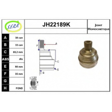 JH22189K SERA Шарнирный комплект, приводной вал