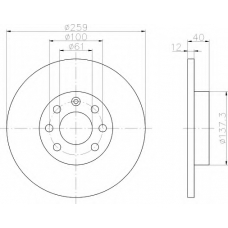 8DD 355 102-201 HELLA Тормозной диск