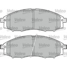 598889 VALEO Комплект тормозных колодок, дисковый тормоз