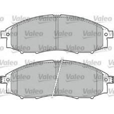 598889 VALEO Комплект тормозных колодок, дисковый тормоз