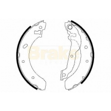 SH2215 BRAKE ENGINEERING Комплект тормозных колодок