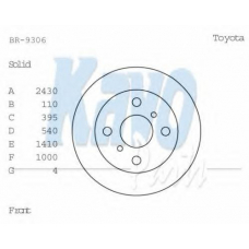 BR-9306 KAVO PARTS Тормозной диск