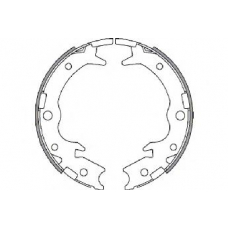 33934 SPIDAN Комплект тормозных колодок, стояночная тормозная с
