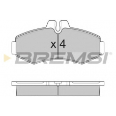 BP2821 BREMSI Комплект тормозных колодок, дисковый тормоз