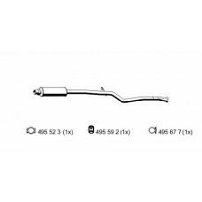 500159 ERNST Средний глушитель выхлопных газов