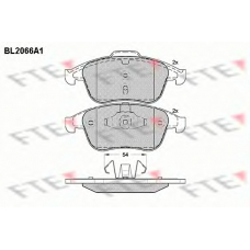 BL2066A1 FTE Комплект тормозных колодок, дисковый тормоз