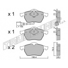 188.4 TRUSTING Комплект тормозных колодок, дисковый тормоз