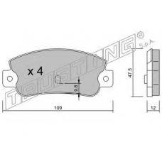 065.0 TRUSTING Комплект тормозных колодок, дисковый тормоз