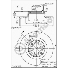 08.2569.10 BREMBO Тормозной диск