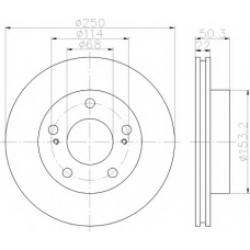 8DD 355 110-821 HELLA Тормозной диск