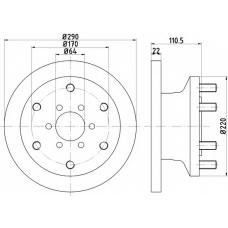 8DD 355 117-501 HELLA PAGID Тормозной диск