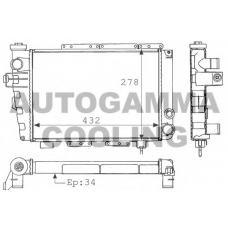 100822 AUTOGAMMA Радиатор, охлаждение двигателя