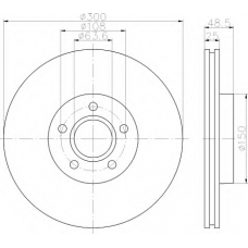 8DD 355 119-511 HELLA Тормозной диск