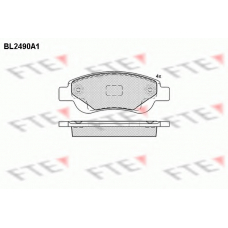 BL2490A1 FTE Комплект тормозных колодок, дисковый тормоз