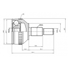 AW1511009A AYWIPARTS Шарнирный комплект, приводной вал