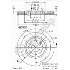 09.9616.11 BREMBO Тормозной диск