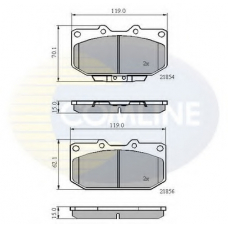 CBP3829 COMLINE Комплект тормозных колодок, дисковый тормоз