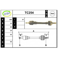 TC254 SERA Приводной вал