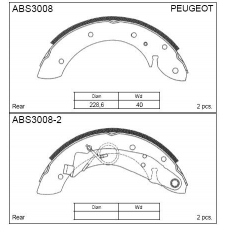 ABS3008 Allied Nippon Колодки барабанные