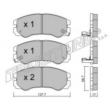 366.0 TRUSTING Комплект тормозных колодок, дисковый тормоз