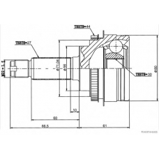 J2827124 HERTH+BUSS JAKOPARTS Шарнирный комплект, приводной вал