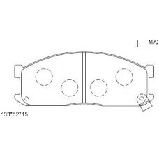 KD3316 ASIMCO Комплект тормозных колодок, дисковый тормоз