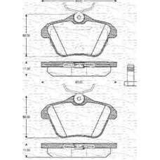 363702161075 MAGNETI MARELLI Комплект тормозных колодок, дисковый тормоз