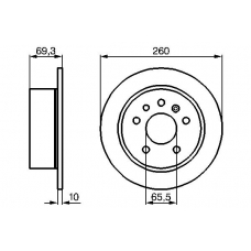 0 986 478 430 BOSCH Тормозной диск