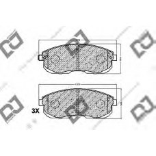 BP1502 DJ PARTS Комплект тормозных колодок, дисковый тормоз