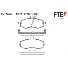 BL1902A2 FTE Комплект тормозных колодок, дисковый тормоз