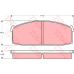 GDB197 TRW Комплект тормозных колодок, дисковый тормоз