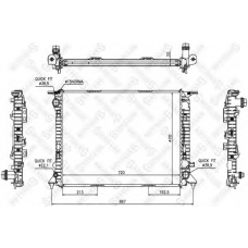 10-25520-SX STELLOX Радиатор, охлаждение двигателя