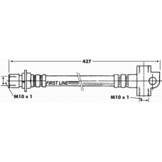 FBH6177 FIRST LINE Тормозной шланг