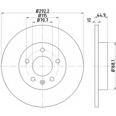 8DD 355 116-601 HELLA Тормозной диск