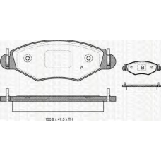 8110 28025 TRIDON Brake pads - front