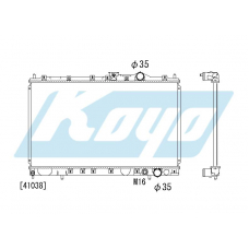 PA030555 KOYO P-tank corrugate-fin ass'y