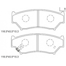 KD3717 ASIMCO Комплект тормозных колодок, дисковый тормоз