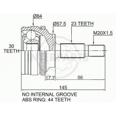 OJ-1382 InterParts Шарнирный комплект, приводной вал