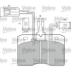 598596 VALEO Комплект тормозных колодок, дисковый тормоз